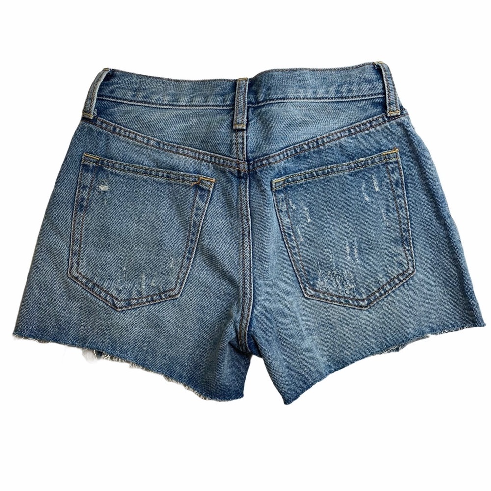 FREE PEOPLE Sophia Waves distressed jean shorts 24 - Picture 3 of 8